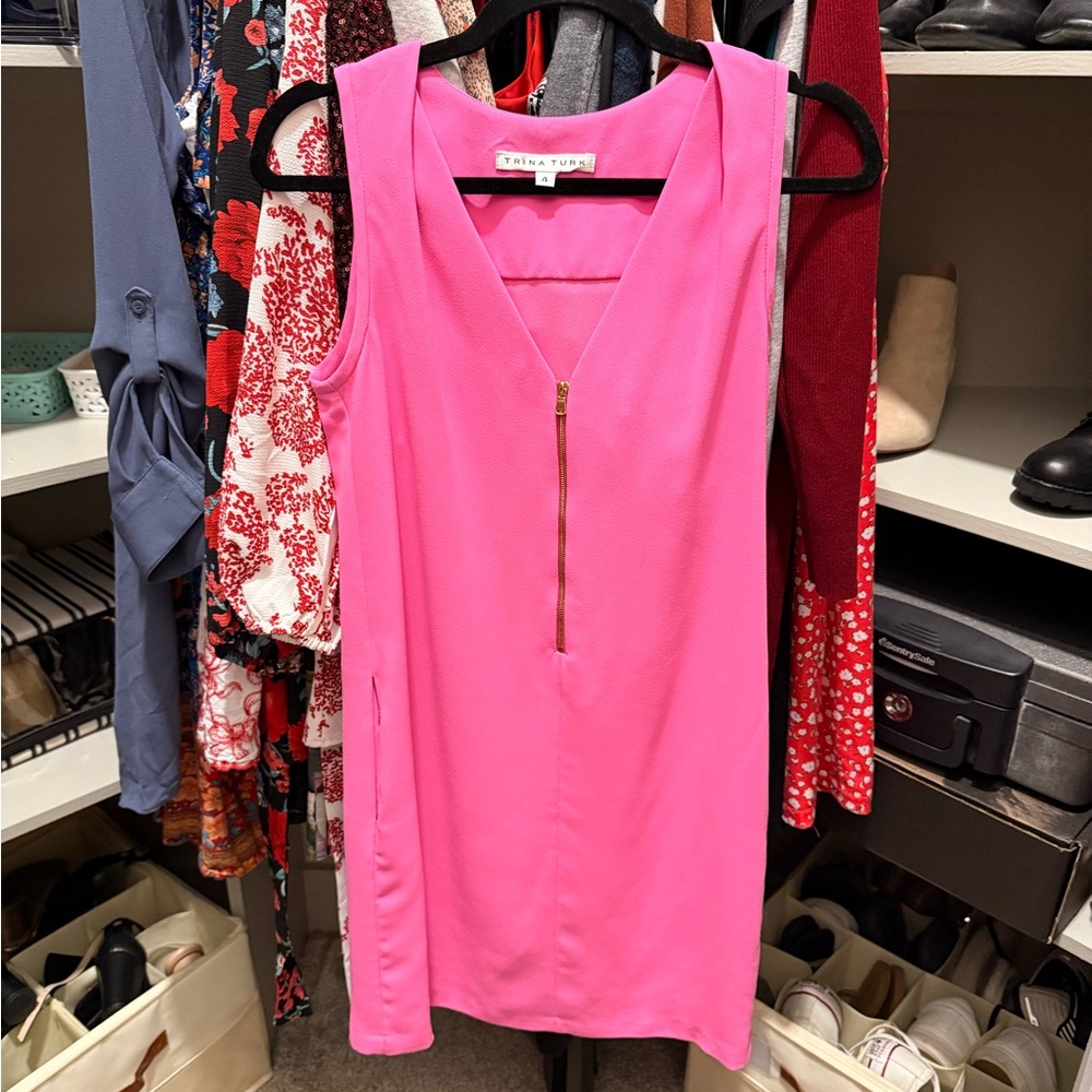 Trina Turk Hot Pink Sleeveless Mini Dress